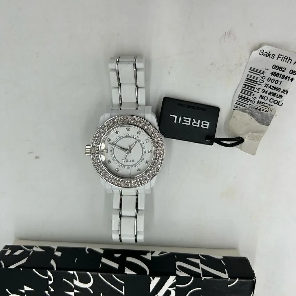 Women’s Breil ceramic watch with  Crystal, Bezzel, and face NWT